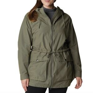 Columbia - Westbluff Olive Green Drawstring Hooded Cotton Utility Jacket - 2X